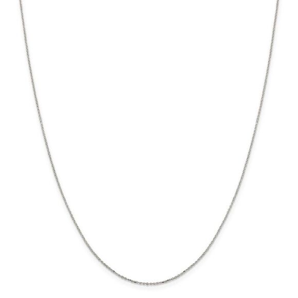 1mm Sterling Silver D/C Octagon Cable Chain Necklace, 24 Inch - Picture 2 of 7